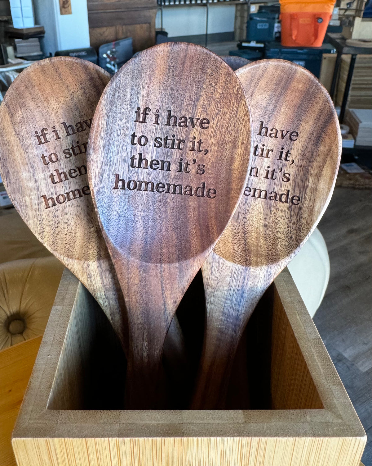 Teak Wood Mixing Spoon - If I Have to Stir it, then It&#39;s Homemade