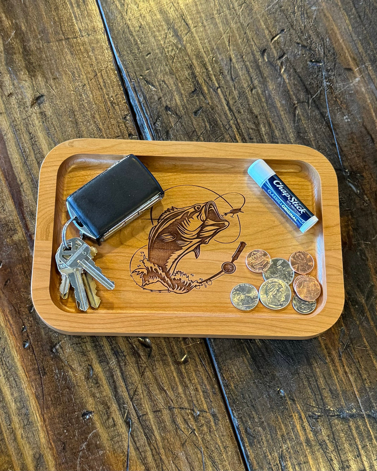 Cherry Wood Catch-All Tray - Bass