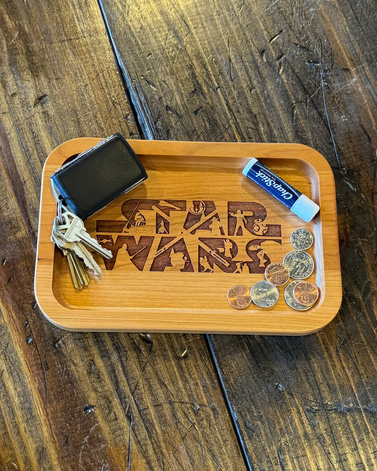 Cherry Wood Catch-All Tray - Star Wars