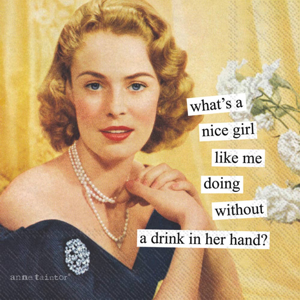 Paper Cocktail Napkins Nice Girl Anne Taintor