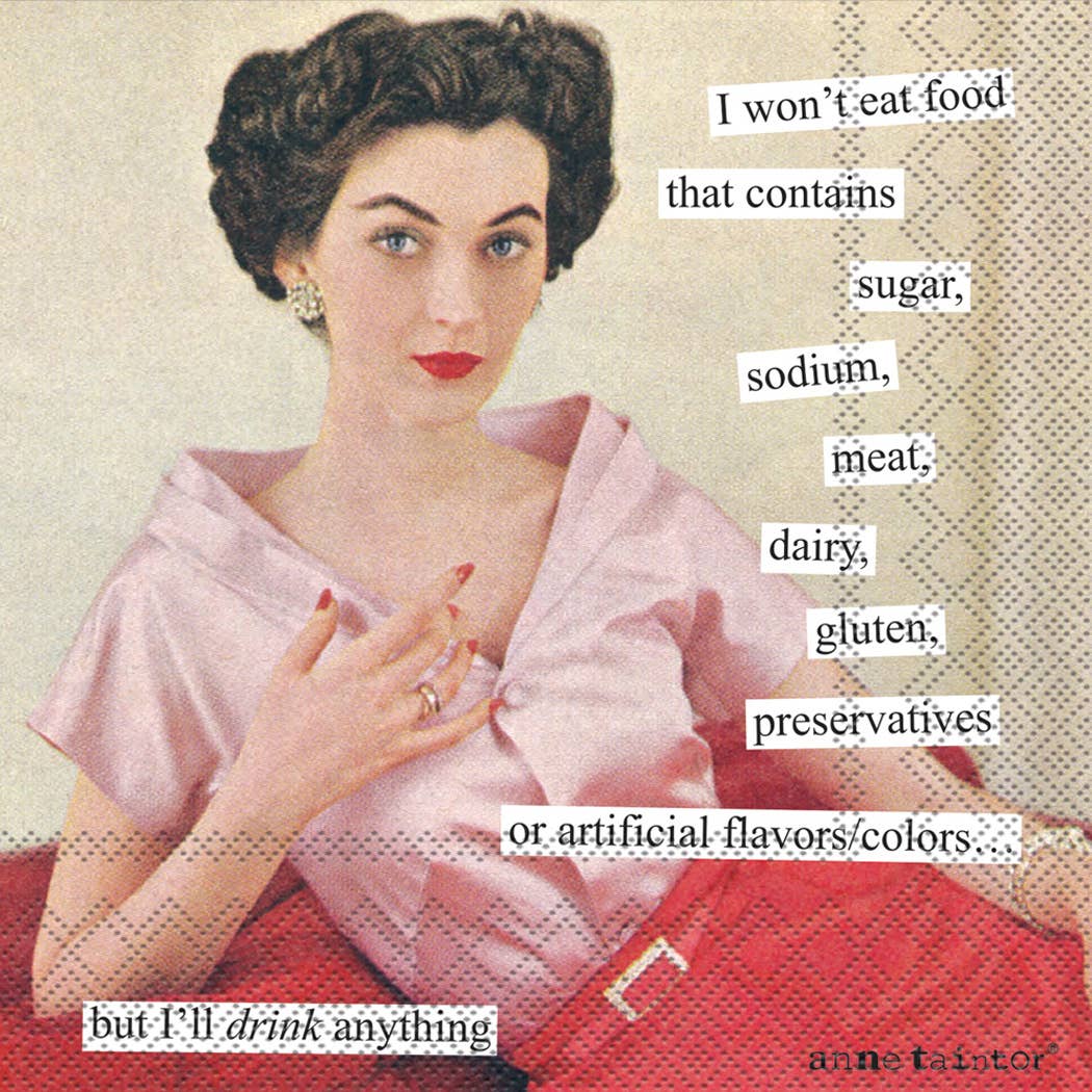 Anne Taintor I Won&#39;t Eat Cocktail Napkins