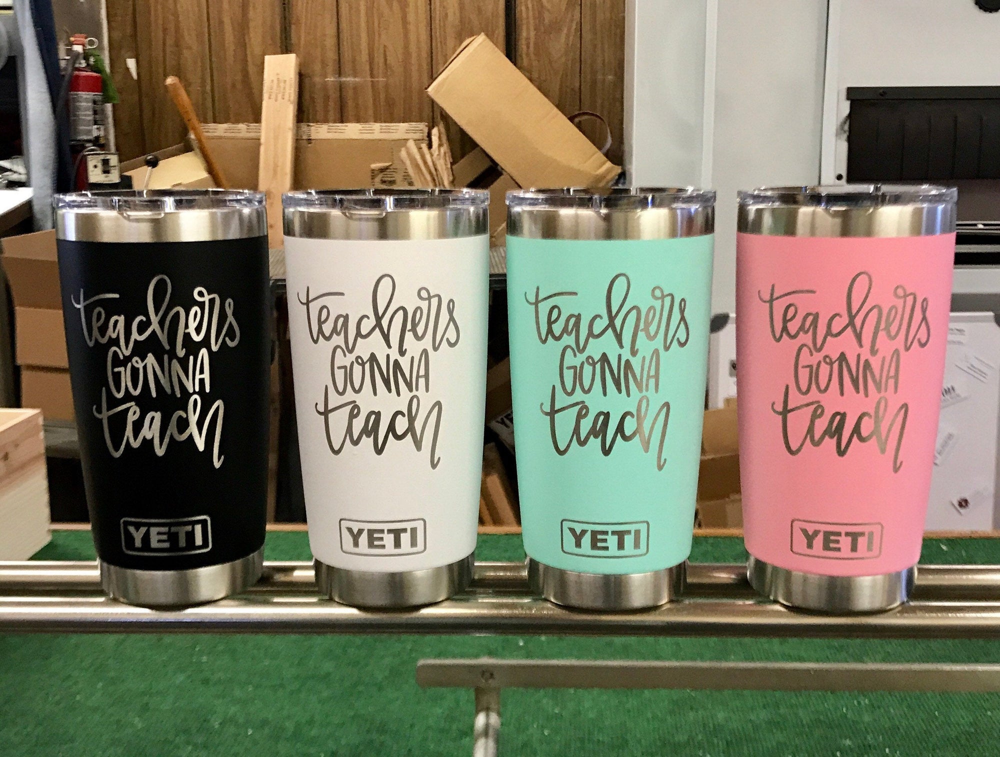 Laser Engraved Authentic YETI Rambler - TEACHERS GONNA TEACH - ImpressMeGifts
