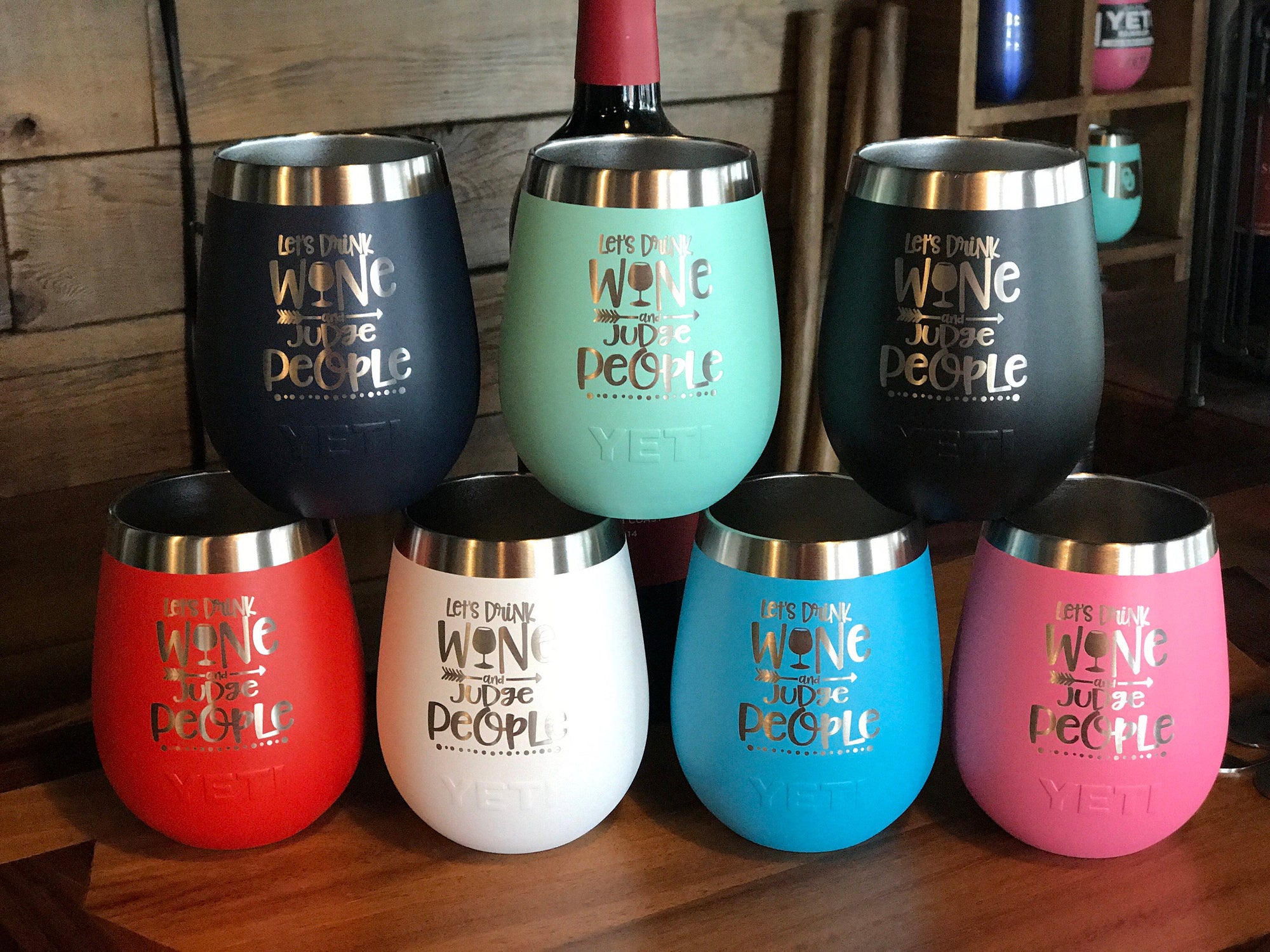 Laser Engraved Yeti Wine Tumbler - WINE & JUDGE PEOPLE - ImpressMeGifts