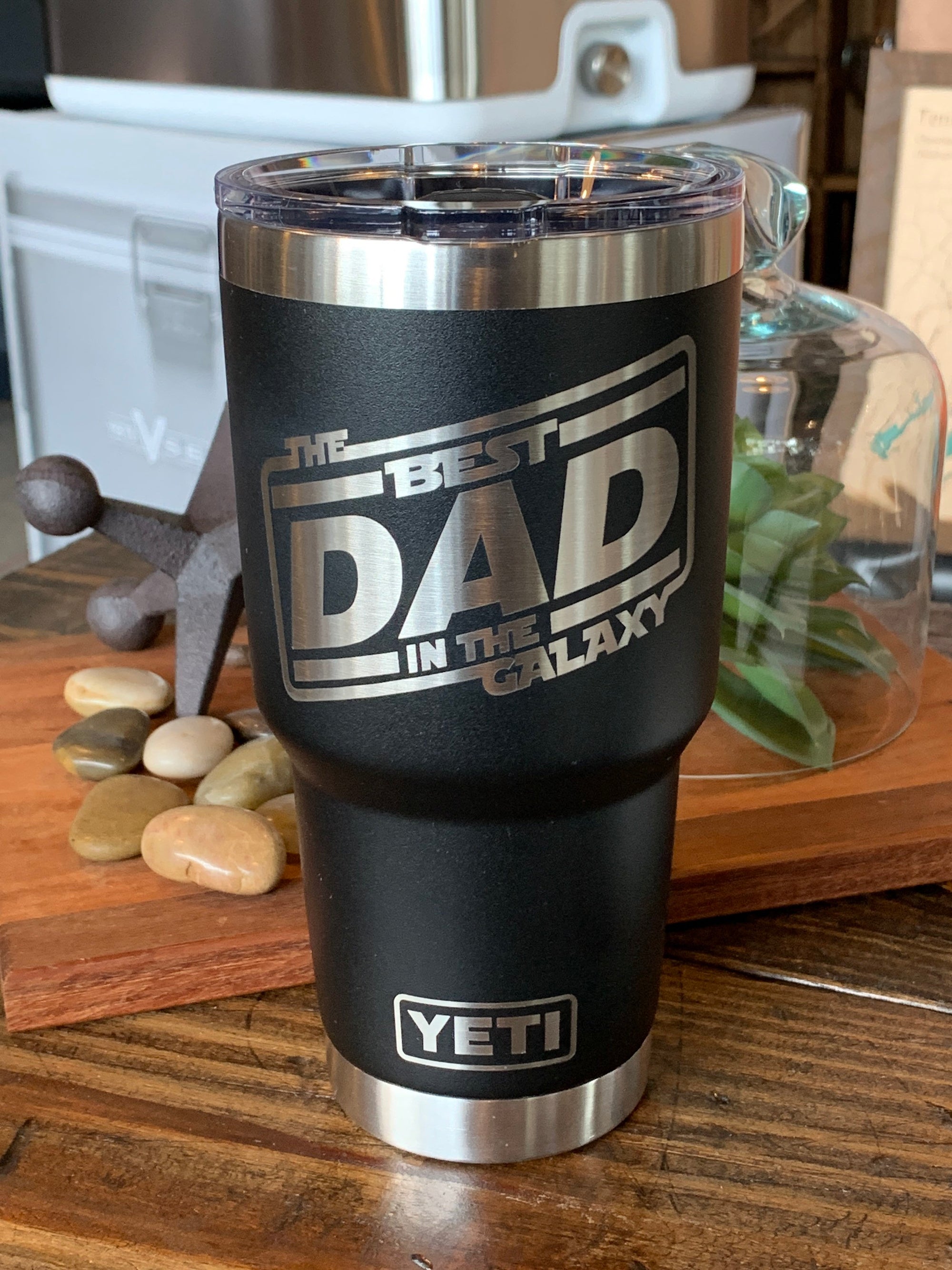 Laser Engraved Authentic YETI Rambler - BEST DAD in the GALAXY - ImpressMeGifts