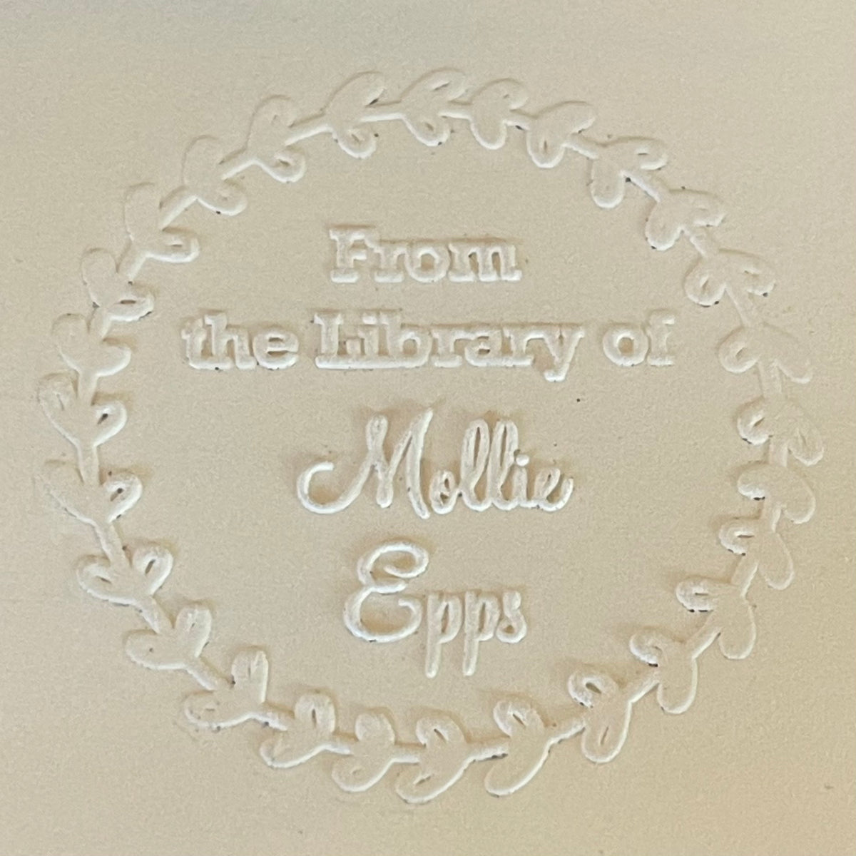 Embosser - &#39;From The Library of&#39; Vine Design