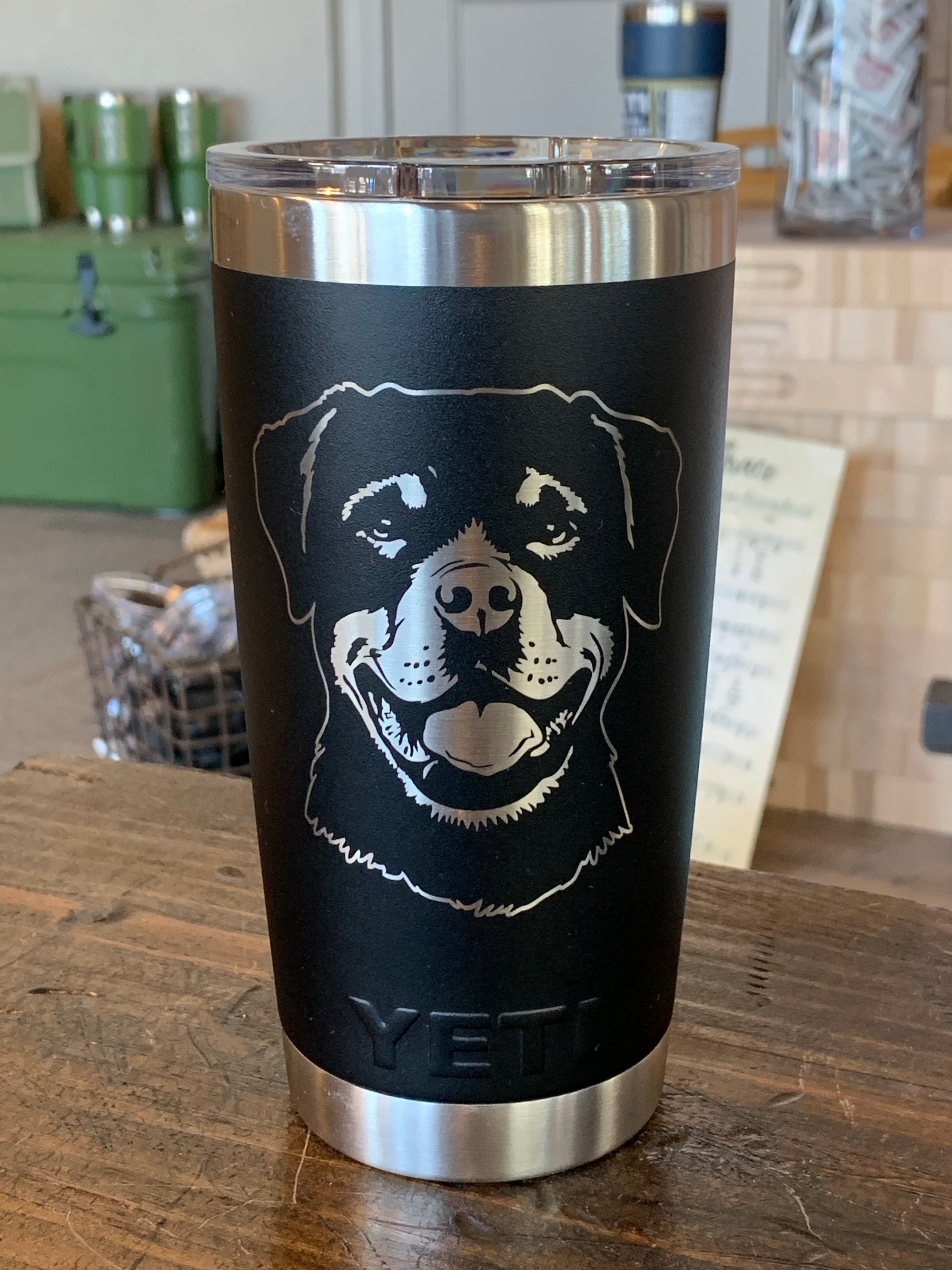 Laser Engraved Authentic YETI Rambler - ROTTWEILER - ImpressMeGifts