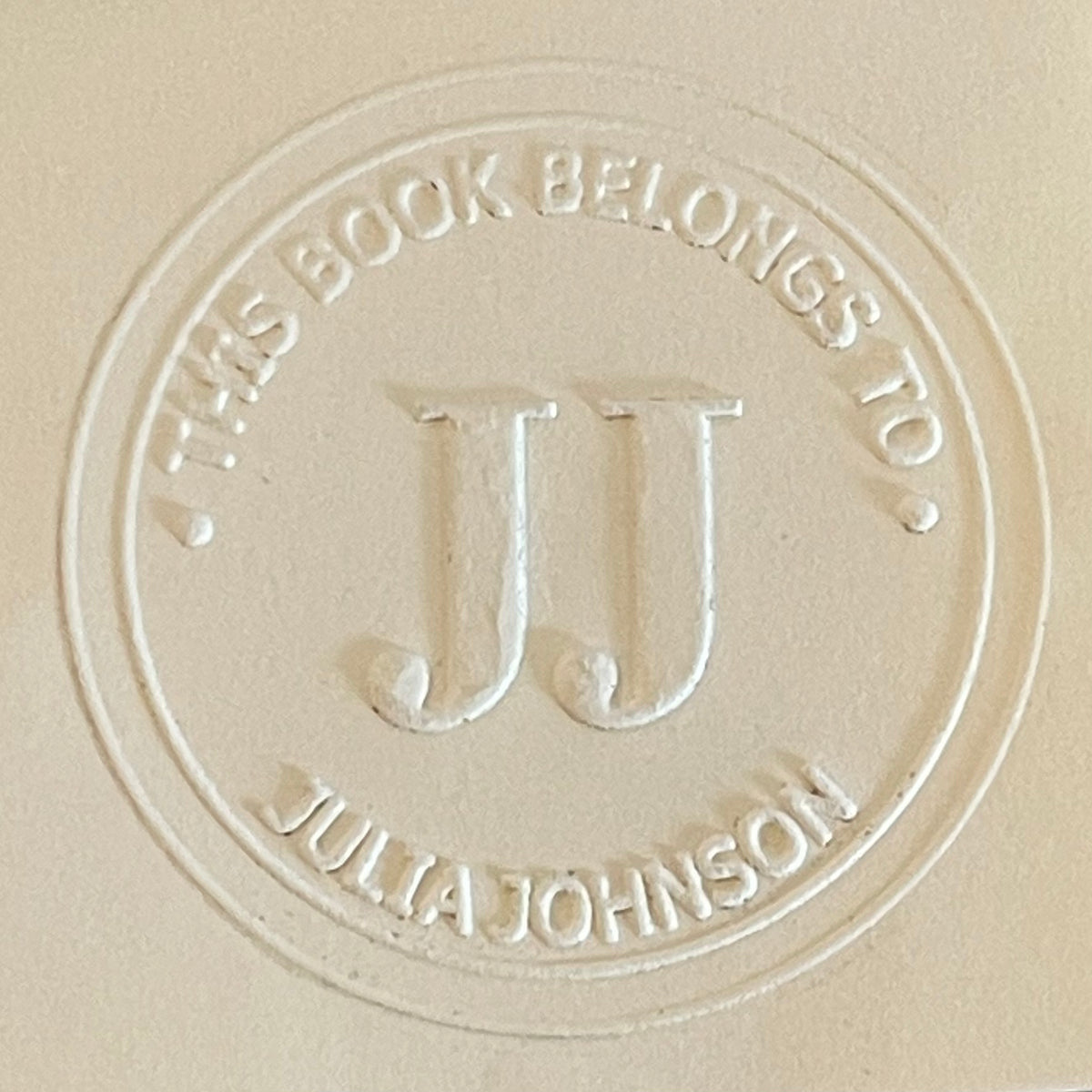 Embosser - &#39;This Book Belongs To&#39; Initials Design