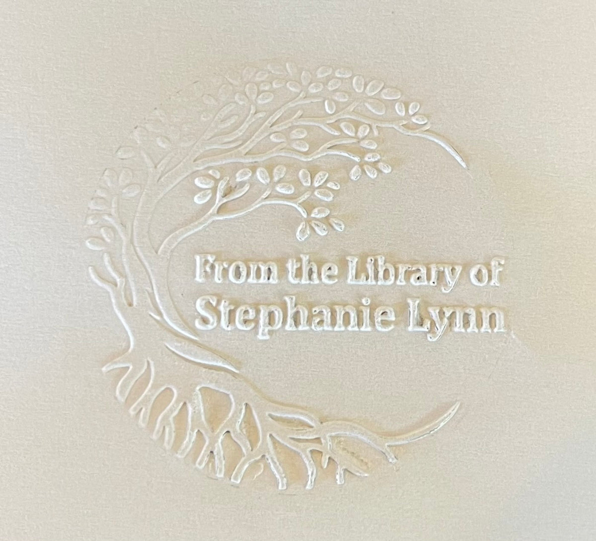 Embosser - &#39;From The Library of&#39; Tree Design - ImpressMeGifts